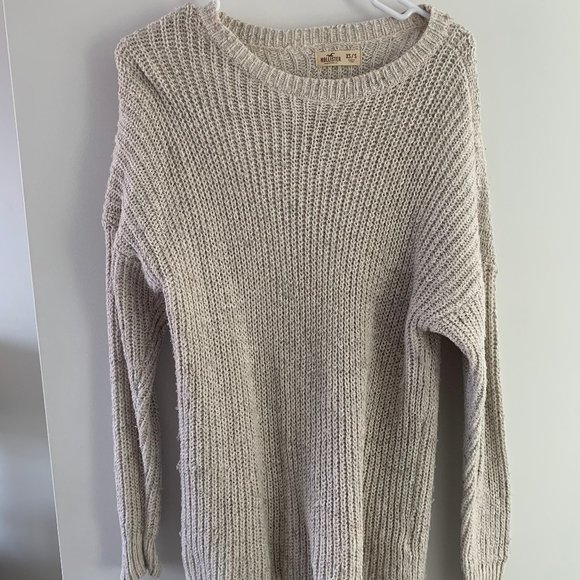 Oversized Hollister Cream Sweater - Picture 1 of 3